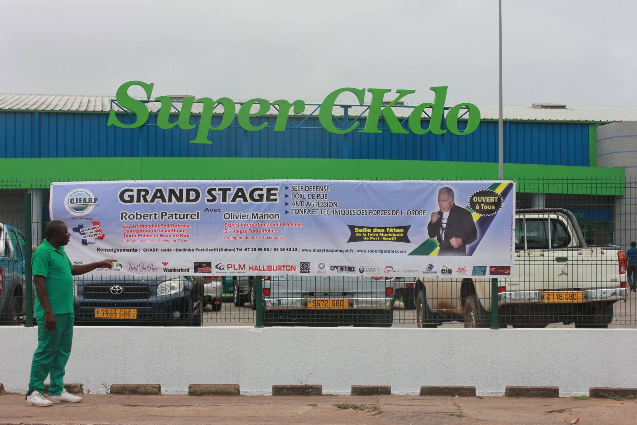 Bâche du grand stage Robert Paturel et Olivier Marion au Gabon
