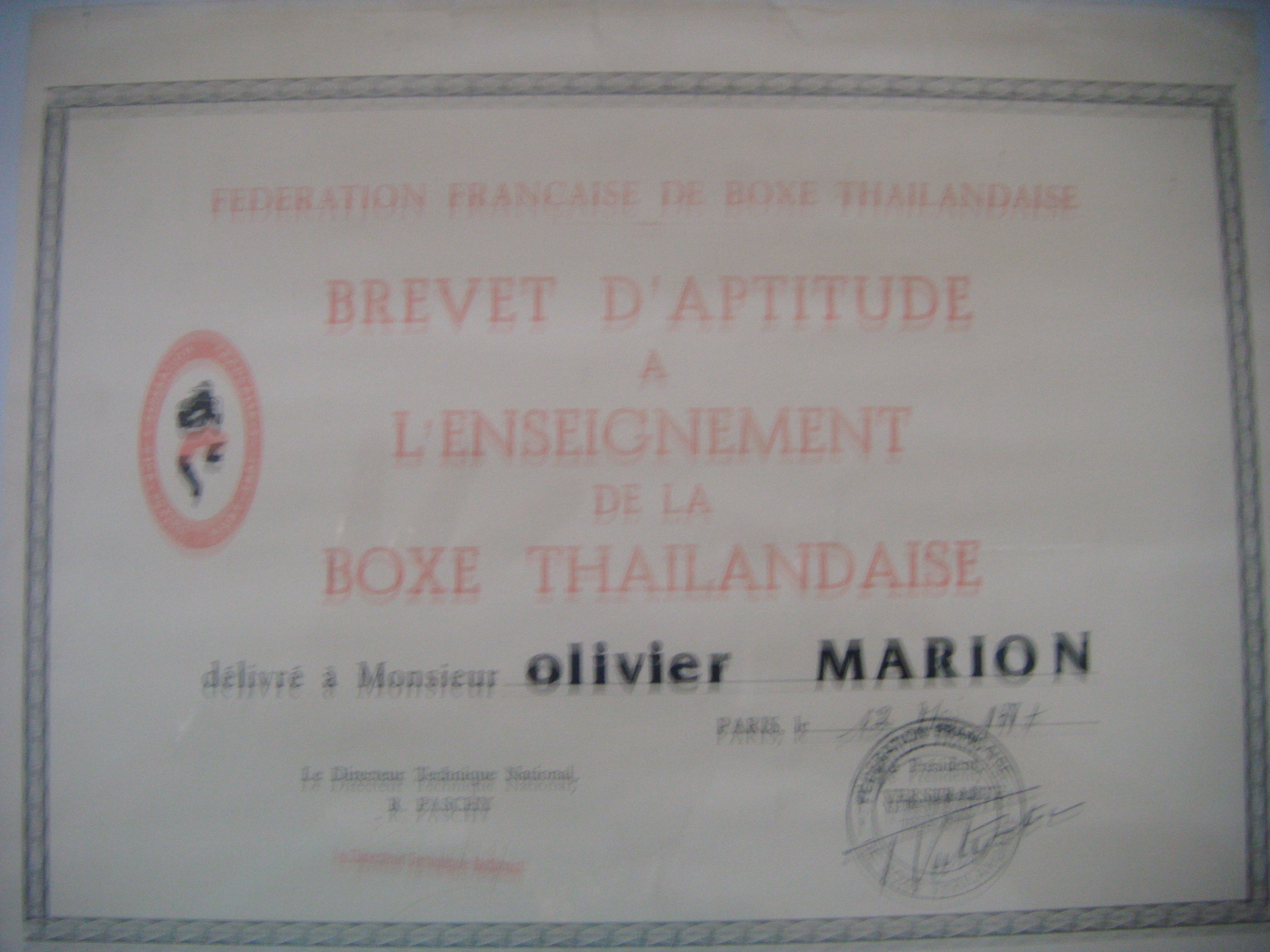 Brevet d'aptitude à l'enseignement de la boxe thaïlandaise