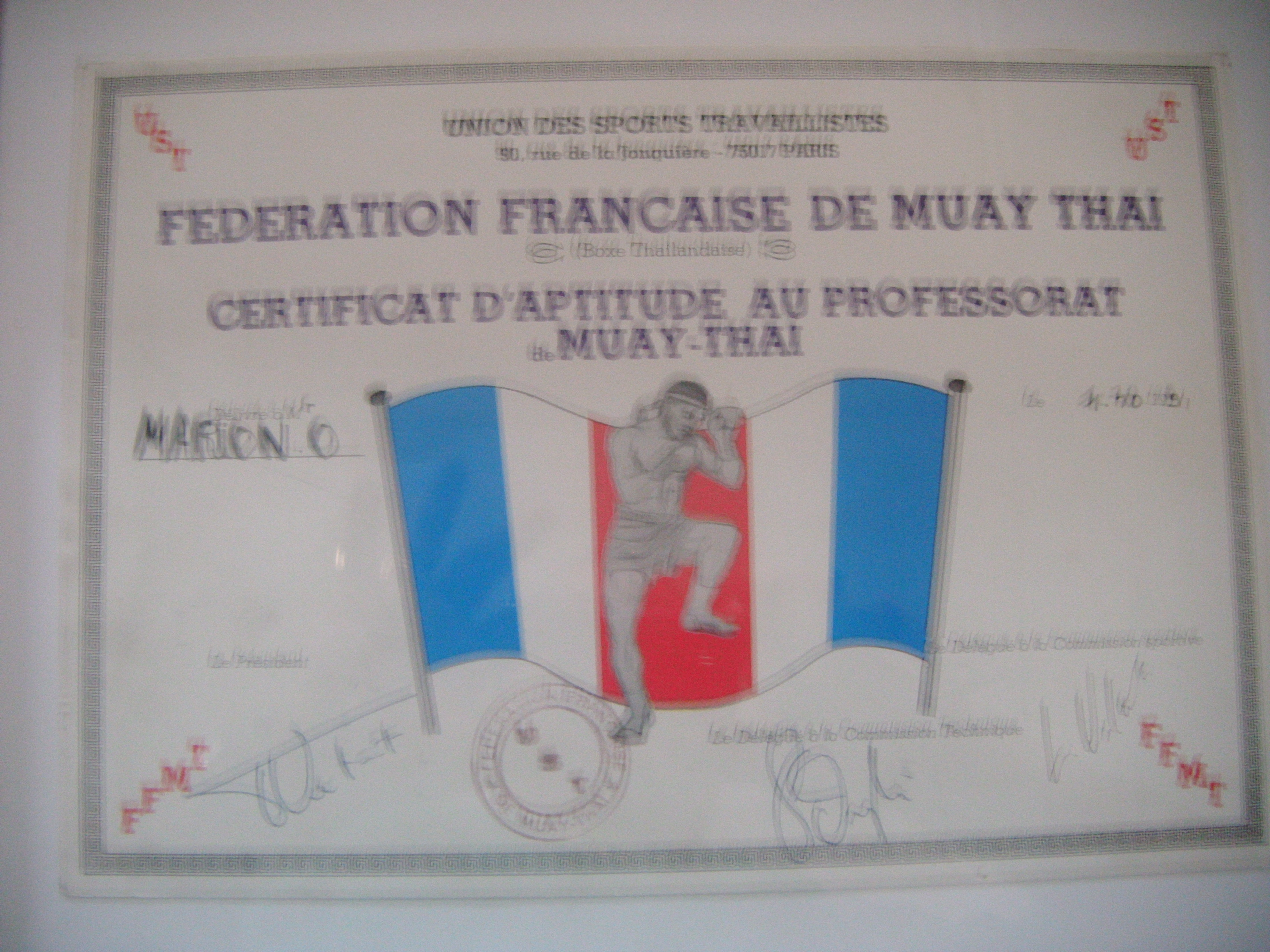 Certificat d'aptitude au professorat de Muay Thaï, Union des sports travaillistes
