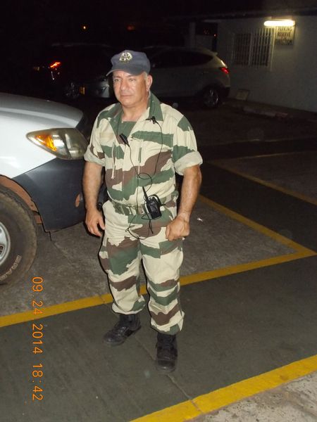 Olivier Marion en tenue d'instructeur lors d'une mission de sécurité