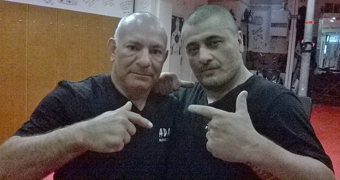 Olivier Marion et un pratiquant en salle de musculation