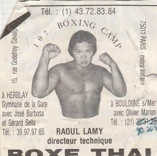 Affiche du 107 Boxing Camp, Raoul Lamy directeur technique, avec Olivier Marion
