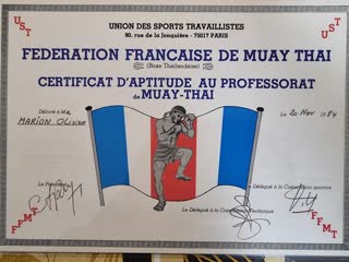 Certificat d'aptitude au professorat de Muay Thaï, Fédération française de Muay Thaï (1984)