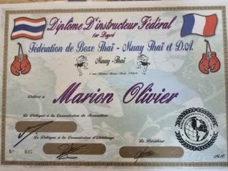 Diplôme d'instructeur fédéral Muay Thaï et disciplines associées