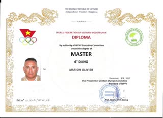 Diplôme World Federation of Vietnam Vocotruyen, Master 6e Dang